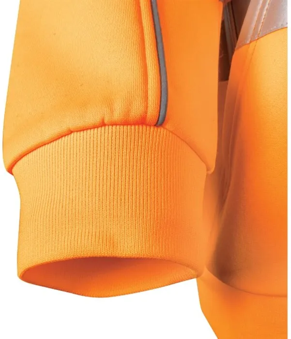 TRU WORKWEAR Fleece Hoodie Jacket SP Orange with Reflective Tape - NSW Rail