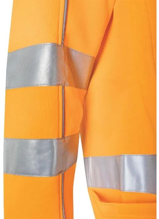 TRU WORKWEAR Fleece Hoodie Jacket SP Orange with Reflective Tape - NSW Rail