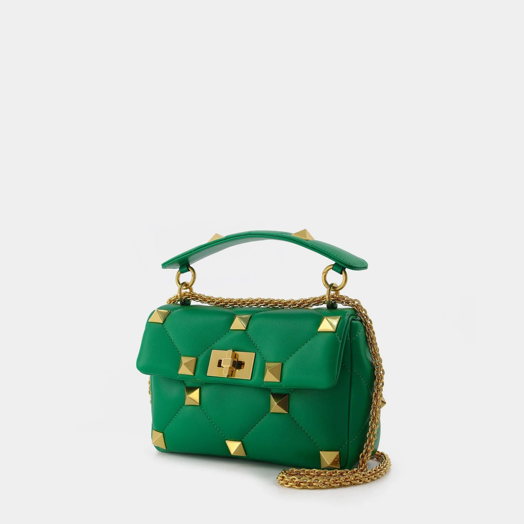 Valentino Garavani  Medium Shoulder Bag | Roman Stud The Shoulder Bag | Nappa Dolce/Antique Brass Macr