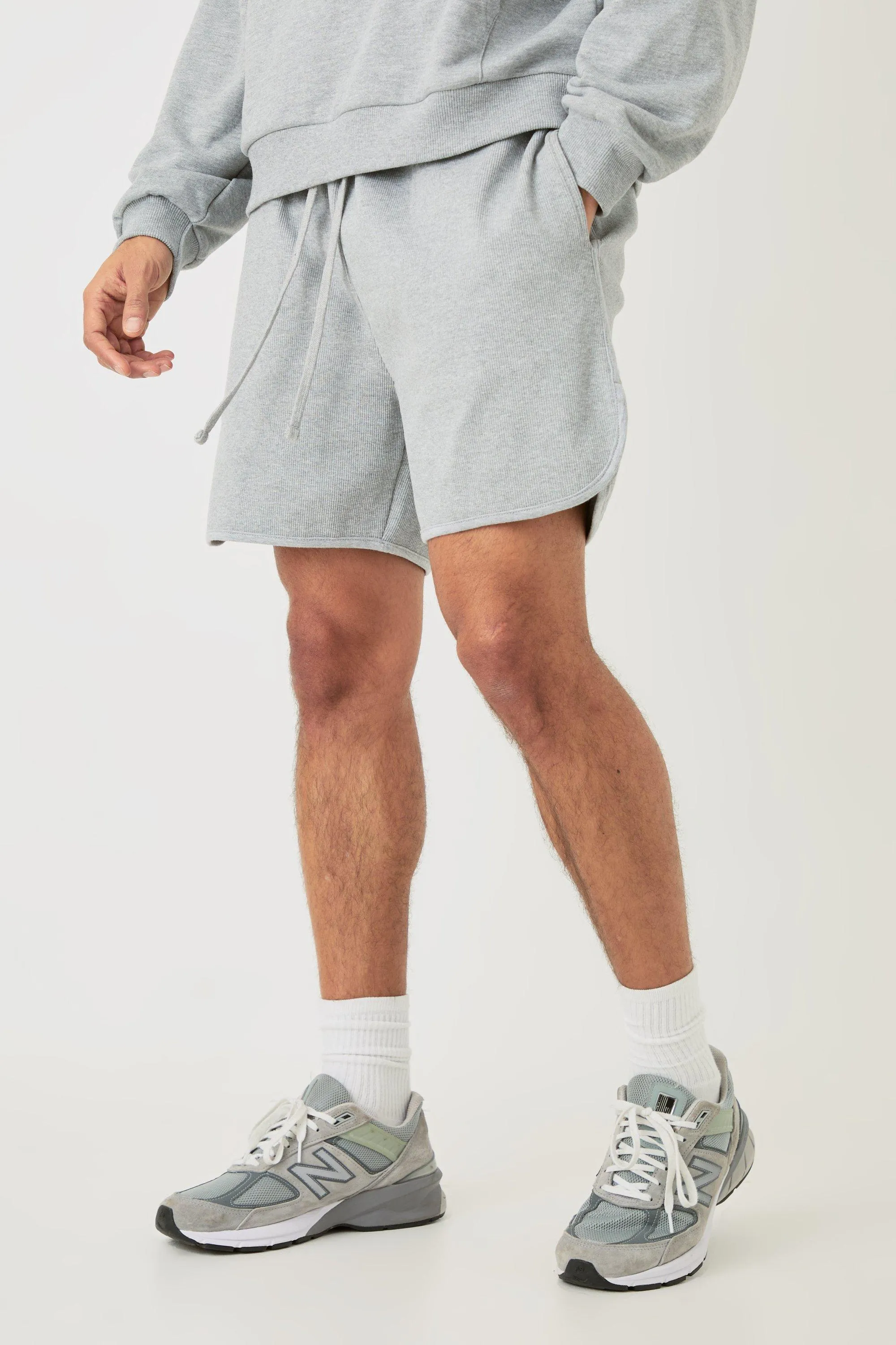 Volley Short Length Heavyweight Ribbed Short | boohooMAN UK