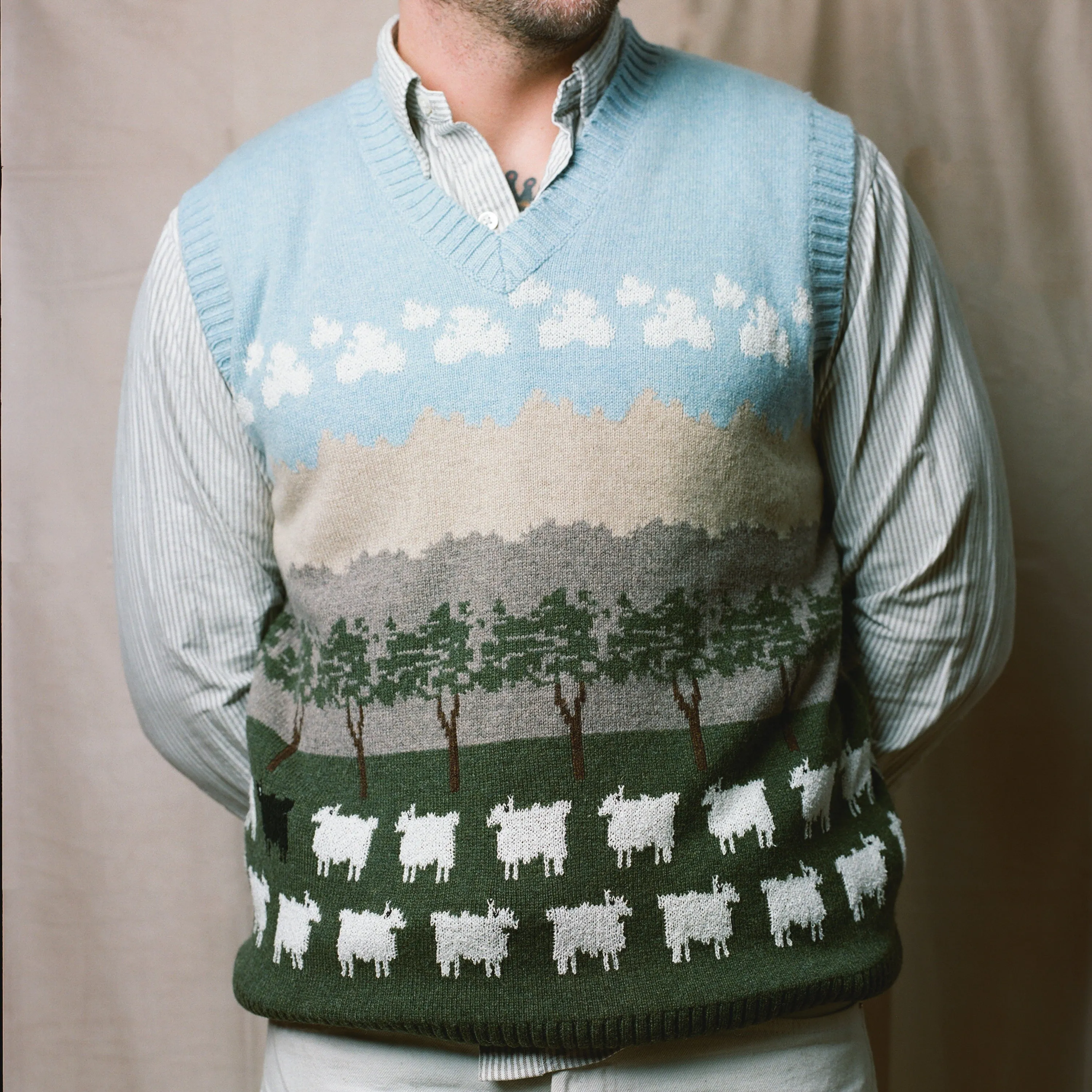 Warm & Wonderful Scenic Sheep Vest