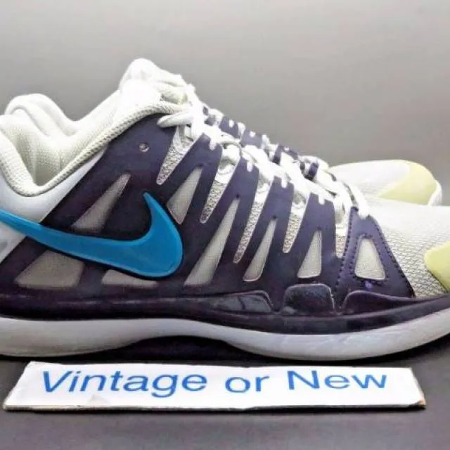 Women's Nike Zoom Vapor 9 Platinum Purple Blue Tennis Sh...