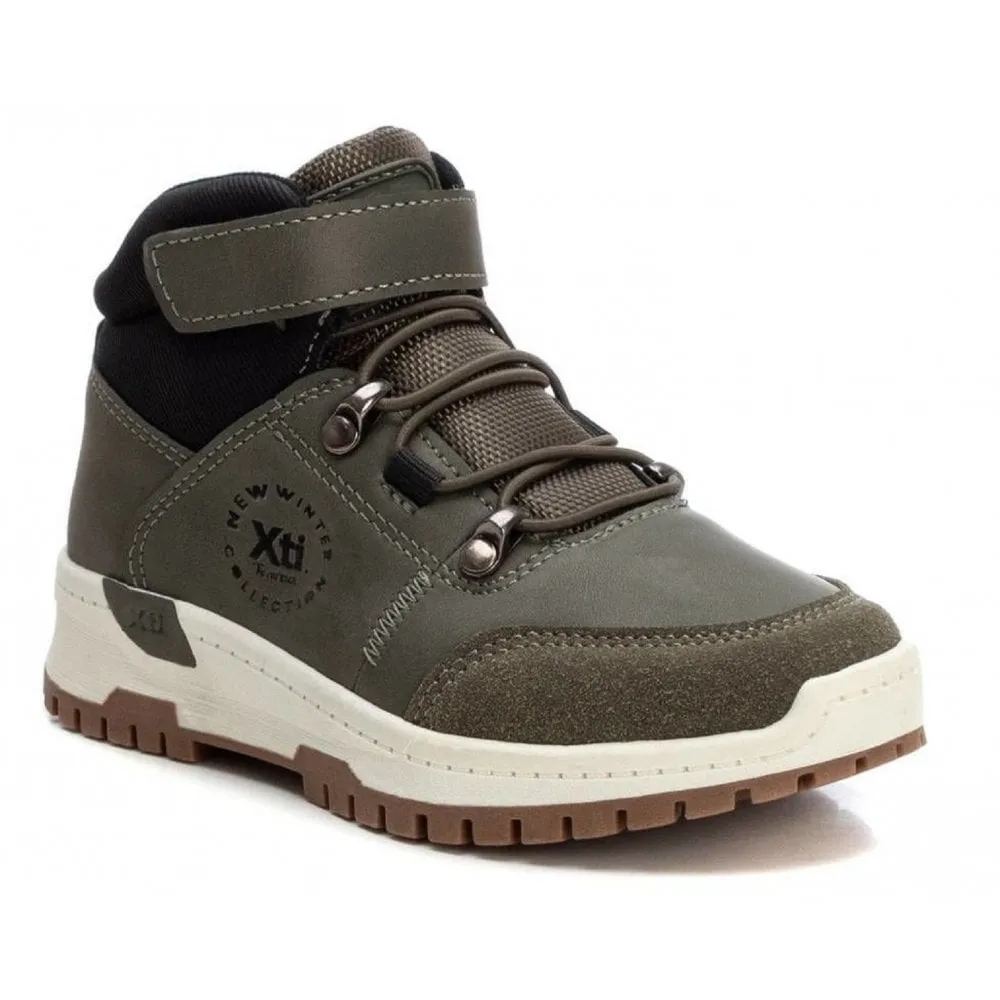 Xti Kids Khaki Velcro Walking Boot